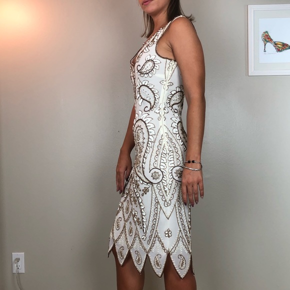 Ivory beaded dress small - Picture 4 of 4